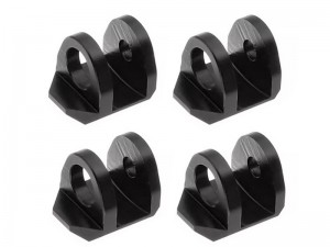 ALUMINUM FRONT & REAR DAMPER PROTECTOR CAP ARA-1252 FOR ARRMA 1/18 GRANITE 1/14 TYPHON 1/16 MOJAVE GROM - BLACK - RS-ARA1252A/BK