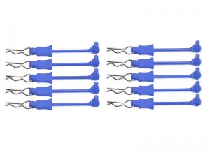 SILICON BODY CLIP RETAINER FOR 1/10 1/12 1/14 SCALE ARRMA AXIAL TRAXAS LOSI KIT - BLUE - RS-BC01/BU