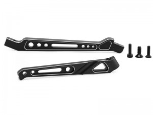 ALUMINUM FRONT & REAR UPPER CHASSIS BRACE SET ARA320555 FOR 1/8 ARRMA TYPHON V5 TLR 6S BLX - BLACK - RS-ARA320555/BK