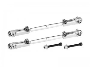 ALLOY 6061 STAINLESS STEEL ADJUSTABLE REAR UPPER ARM TIE ROD FOR ARRMA 1/5 KRATON 8S / OUTCAST 8S / KRATON 8S EXB / OUTCAST 8S EXB - SILVER - MAKX057S-S