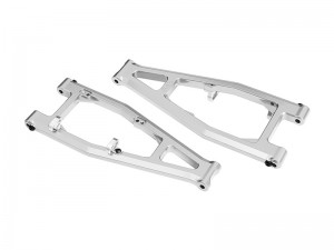 7075 ALLOY FRONT UPPER SUSPENSION ARMS 10929 FOR TRAXXAS 1/6 FUNCO PRO SCALE SAND CAR 8S 109076-4 - SILVER - TPS054-S