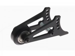 ALUMINUM REAR SINGLE WHEELIE BAR BS8 FOR TAMIYA CW-01 LUNCH BOX PAJERO PUMPKIN - BLACK - RS-TABS8/BK