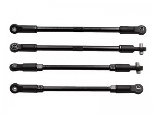 ALUMINUM FRONT &REAR TIE ROD SET 5143 5141 FOR TRAXXAS E-MAXX T-MAXX MONSTER - RS-TRX51435141/BK