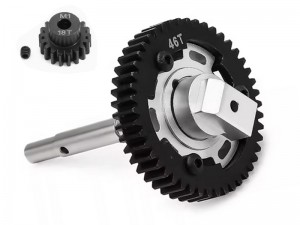 ALUMINUM 3 POINT DESIGN CUSH DRIVE ASSEMBLY M1.0 46 / 50 / 52 / 54T WITH 18T 7793X FOR TRAXXAS 1/5 X-MAXX 6S 8S 1/6 XRT 8S RC MONSTER - 18T / 46T - RS-TRX7793X/1846T