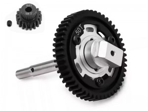 ALUMINUM 3 POINT DESIGN CUSH DRIVE ASSEMBLY M1.0 46 / 50 / 52 / 54T WITH 18T 7793X FOR TRAXXAS 1/5 X-MAXX 6S 8S 1/6 XRT 8S RC MONSTER - 18T / 50T - RS-TRX7793X-1850T