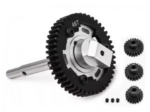 ALUMINUM 3 POINT DESIGN CUSH DRIVE ASSEMBLY M1.0 46 / 50 / 52 / 54T WITH 18 / 20 / 22T 7793X FOR TRAXXAS 1/5 X-MAXX 6S 8S 1/6 XRT 8S RC MONSTER - RS-TRX7793X/182246T