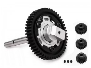 ALUMINUM 3 POINT DESIGN CUSH DRIVE ASSEMBLY M1.0 46 / 50 / 52 / 54T WITH 18 / 20 / 22T 7793X FOR TRAXXAS 1/5 X-MAXX 6S 8S 1/6 XRT 8S RC MONSTER - RS-TRX7793X-182250T