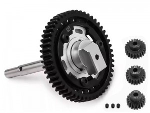 ALUMINUM 3 POINT DESIGN CUSH DRIVE ASSEMBLY M1.0 46 / 50 / 52 / 54T WITH 18 / 20 / 22T 7793X FOR TRAXXAS 1/5 X-MAXX 6S 8S 1/6 XRT 8S RC MONSTER - 18 / 20 / 22T - 52T - RS-TRX7793X-182252T