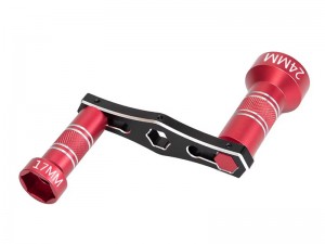 ALUMINUM 17mm / 24mm HEX WHEELS NUT WRENCH HAND TOOLS FOR 1/5 1/6 1/7 1/8 RC CAR - RED - RS-ST013/RE