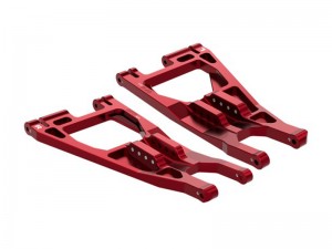 GPM TPS055 7075 ALLOY FRONT LOWER SUSPENSION ARMS 10931 FOR TRAXXAS 1/6 FUNCO PRO SAND CAR 8S 109076-4 - RED - TPS055-R
