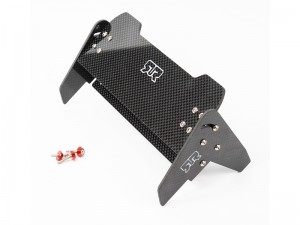 CARBON FIBER REAR ANGLE ADJUSTABLE WING MOUNT TYPE B ARA480024 FOR ARRMA 1/7 INFRACTION 6S - RS-ARA480024B/BK