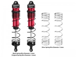 GPM MAM4144R 6061 ALLOY PROGRESSIVE SPRING REAR SHOCK 144mm ARA330794 FOR ARRMA 1/8 MOJAVE 4S ARA4404 - RED - MAM4144R-R