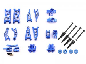 ALUMINUM UPGRADE COMBO PARTS SUSPENSION ARM CVD SET FOR ARRMA 1/16 MOJAVE GROM RC TRUCK - BLUE - RS-MOJAVEGROM/BU
