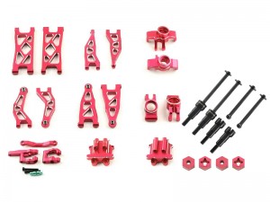 ALUMINUM UPGRADE COMBO PARTS SUSPENSION ARM CVD SET FOR ARRMA 1/16 MOJAVE GROM RC TRUCK - RED - RS-MOJAVEGROM/RE