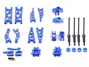 ALUMINUM UPGRADE COMBO PARTS SUSPENSION ARM CVD SET FOR ARRMA 1/18 GRANITE GROM RC TRUCK - BLUE - RS-GRANITEGROM/BU
