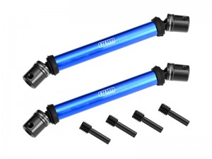 GPM LMT2037S 4140 CARBON STEEL 6061 FRONT & REAR UNIVERSAL CENTER SLIDER DRIVE SHAFT LOS242056  FOR LOSI 1/8 LMT 2.0 GRAVE DIGGER MONSTER LOS242056 - BLUE - LMT2037S-B