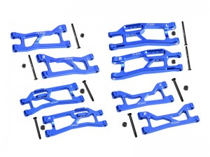 GPM XRTM4567 7075 ALLOY FRONT & REAR UPPER & LOWER SUSPENSION ARMS FOR TRAXXAS MINI XRT VXL 3S 108076-1 - BLUE - XRTM4567-B