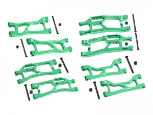 GPM XRTM4567 7075 ALLOY FRONT & REAR UPPER & LOWER SUSPENSION ARMS FOR TRAXXAS MINI XRT VXL 3S 108076-1 - GREEN - XRTM4567-G