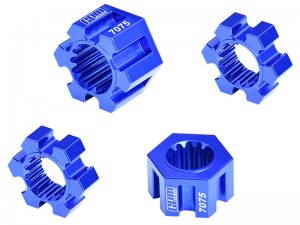 GPM TPS010 7075-T6 ALLOY 24MM WHEEL HEX HUBS 10954 7756 FOR TRAXXAS 1/6 FUNCO PRO SAND CAR 8S - BLUE - TPS010-B