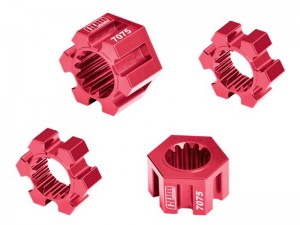 GPM TPS010 7075-T6 ALLOY 24MM WHEEL HEX HUBS 10954 7756 FOR TRAXXAS 1/6 FUNCO PRO SAND CAR 8S - RED - TPS010-R