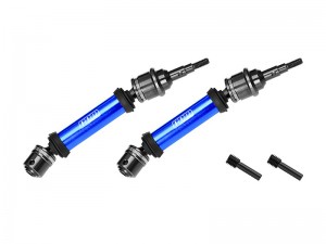 GPM TFR098FS 4140 CARBON STEEL 6061-T6 ALLOY FRONT CVD DRIVE SHAFT 7450 FOR TRAXXAS 1/10 FORD FIESTA ST RALLY VXL 74276-4 - BLUE - TFR098FS-B