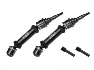 GPM TFR094RS 4140 CARBON STEEL 6061-T6 ALLOY REAR CVD DRIVE SHAFT 7451 FOR TRAXXAS 1/10 FORD FIESTA ST RALLY VXL 74276-4 - TFR094RS-BK