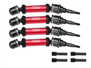 GPM TFR098FRS 4140 CARBON STEEL 6061-T6 ALLOY FRONT & REAR CVD DRIVE SHAFT 7450 FOR TRAXXAS 1/10 FORD FIESTA ST RALLY VXL 74276-4 - TFR098FRS-R