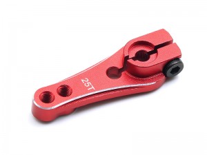 ALUMINUM SERVO HORN -25T 8247X FOR 1/10 RC TRAXXAS TRX-4 TRX-6 CRAWLER TRUCK - RED - RS-TRX8247X-RE