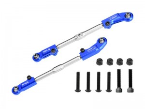 GPM MKV6162S ALUMINUM 7075 STAINLESS STEEL ADJUSTABLE FRONT STEERING TIE ROD FOR ARRMA 1/8 KRATON 6S EXB V2/V6 / NOTORIOUS V5/V6 / TALION 6S / OUTCAST 6S / 1/7 BIG ROCK 6S - BLUE - MKV6162S-B