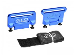 GPM 7075 ALLOY BATTERY HOLD-DOWN RETAINER 7426X FOR TRAXXAS 1/8 JATO / SLASH 4X4 VXL / FORD FIESTA ST RALLY - BLUE - TJ0126-B