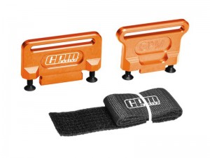 GPM 7075 ALLOY BATTERY HOLD-DOWN RETAINER 7426X FOR TRAXXAS 1/8 JATO / SLASH 4X4 VXL / FORD FIESTA ST RALLY - ORANGE - TJ0126-OR