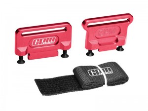 GPM 7075 ALLOY BATTERY HOLD-DOWN RETAINER 7426X FOR TRAXXAS 1/8 JATO / SLASH 4X4 VXL / FORD FIESTA ST RALLY - RED - TJ0126-R