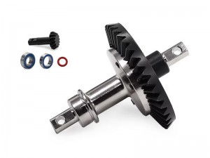 STEEL FRONT / REAR DIRECT SPOOL SHAFT W. RING PINION GEAR 5379 6879 FOR TRAXXAS RUSTLER SLASH 4X4 XO-1 STAMPEDE RC CAR - REAR SHAFT - RS-TRX6879D/SI