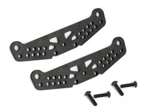 CARON FIBER FRONT & REAR SHOCK TOWER SUPPORT 51318 FOR TAMIYA TT-01 CHASSIS RC CAR - RS-TA51318
