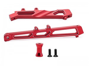 ALUMINUM FRONT & REAR CHASSIS BRACE SET ARA320511 FOR 1/7 ARRMA FELONY INFRACTION LIMITLESS 6S BLX ARA7617V2 - RED - RS-ARA320511FR/RE