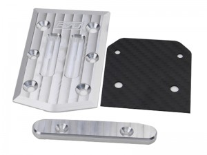 ALUMINUM 7075 CARBON FIBER REAR SKID PLATE ARA320617 FOR 1/5 ARRMA 1/5 KRATON OUTCAST 8S - RS-ARA320617/SI