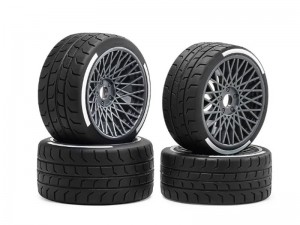 RUBBER TIRE & RIM SET 2.9" 107/53 101/43 17mm HEX FOR ARRMA 1/7 FELONY 6S BLX RC TRUCK ARA7617V2 - RS-WH10753/GS