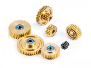 BRASS MOTOR GEAR BOX GEAR SET FOR 1/14 RC TAMIYA TRACTOR SEMI TRAILER TRUCK SCANIA R470 R620 R770S MAN - TRA-025/GO