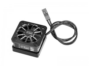 GPM XRTM051FAN ALLOY ESC HIGH SPEED COOLING FAN 28000 RPM BL-2S 3383 and Velineon VXL-3S 3355R FOR TRAXXAS MINI XRT / MINI MAXX / 1/8 JATO 4X4 / SLASH MUDBOSS / FORD FIESTA ST RALLY - BLACK - XRTM051FAN-BK