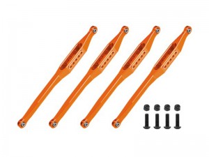 GPM LMT2014 7075-T6 ALLOY LOWER LINK BAR SET LOS244012 FOR LOSI RC 1/8 LMT  2.0 GRAVE DIGGER 4X4 SOLID AXLE MONSTER LOS04028 - ORANGE - LMT2014-OR