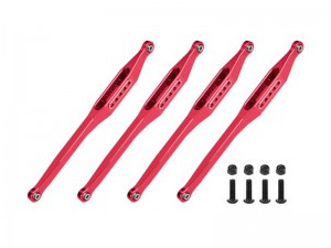 GPM LMT2014 7075-T6 ALLOY LOWER LINK BAR SET LOS244012 FOR LOSI RC 1/8 LMT  2.0 GRAVE DIGGER 4X4 SOLID AXLE MONSTER LOS04028 - RED - LMT2014-R