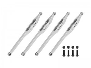GPM LMT2014 7075-T6 ALLOY LOWER LINK BAR SET LOS244012 FOR LOSI RC 1/8 LMT  2.0 GRAVE DIGGER 4X4 SOLID AXLE MONSTER LOS04028 - SILVER - LMT2014-S