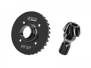 GPM STPS1032T 20CrMnTi STEEL 32/10T REAR DIFFERENTIAL GEAR SET 7791 7792 FOR TRAXXAS 1/6 FUNCO PRO SAND 8S 109076-4 - STPS1032T-BK