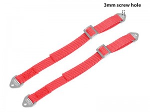 GPM LMT21213_SP FRONT / REAR SUSPENSION TRAVEL LIMIT STRAPS - 52 - 220mm  FOR LOSI LMT ROCK REY BAJA REY TRAXXAS UDR AXIAL RBX10 - SILVER / RED - LMT21213_SP-S-R
