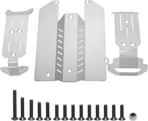 STAINLESS STEEL FRONT REAR MAIN CHASSIS PROTECTION GUARD PLATE FOR TRAXXAS MINI MAXX MINI XRT MONSTER 107154-1 108076-1 - RS-TSP-MINIXRT