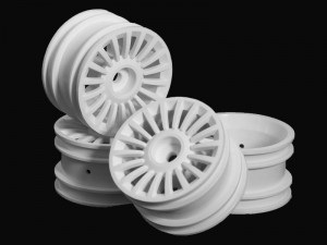 M-CHASSIS PLASTIC RIM SET 42 X 25mm 18 SPOKE 51362 FOR 1/10 TAMIYA M-CHASSIS M05 M06 M07 XM-01 MB-01 CAR - RS-TA51362/WI