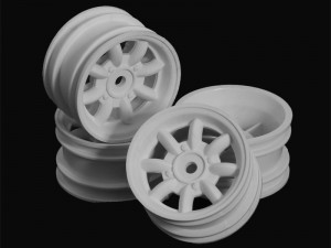 M-CHASSIS PLASTIC RIM SET 42 X 25mm 8 SPOKE 53341 FOR 1/10 TAMIYA M-CHASSIS M05 M06 M07 XM-01 MB-01 CAR - RS-TA53341/WI