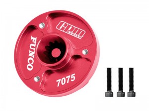 GPM TPS035 7075-T6 ALLOY FIXED SPUR GEAR MOUNT 10988  FOR FOR TRAXXAS 1/6 FUNCO PRO SAND CAR 8S 109076-4 - RED - TPS035-R