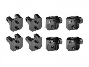 GPM LMT2028FR 7075 T6 ALLOY FRONT AND REAR UPPER SHOCK MOUNT FOR LOSI 1/8 LMT 2.0 MONSTER LOS04028 - BLACK - LMT2028FR-BK