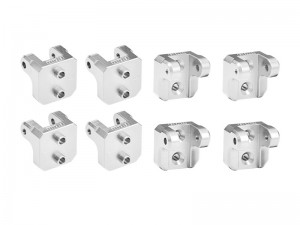 GPM LMT2028FR 7075 T6 ALLOY FRONT AND REAR UPPER SHOCK MOUNT FOR LOSI 1/8 LMT 2.0 MONSTER LOS04028 - SILVER - LMT2028FR-S